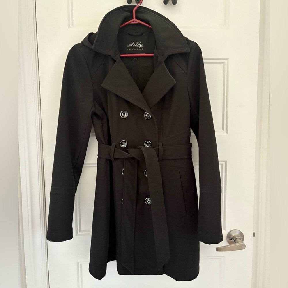 Sebby Collection Women's Black Trench Coat